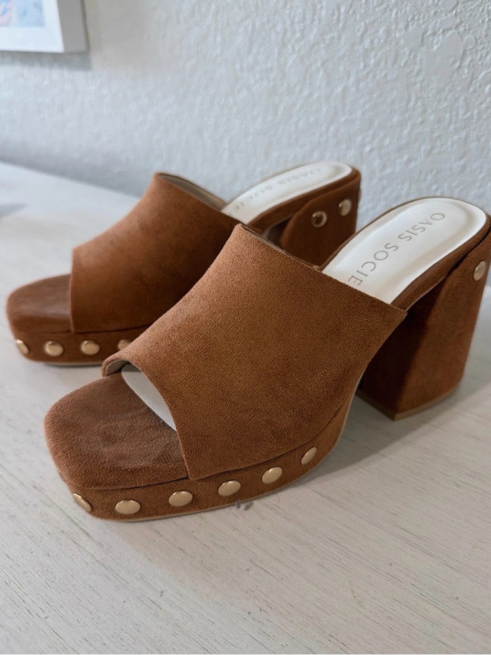 Oasis Society Leona Studded Mule Platform
